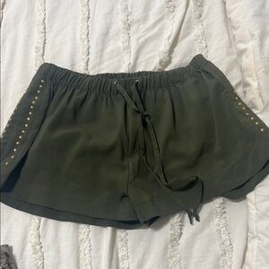 Active USA Green Athletic Shorts Lightweight Elastic Waist